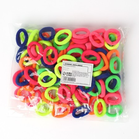 Hair gum "for the brightest" set, diameter 2 cm, 100 pcs-3