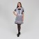 School apron, guipure, small flowers, p. 42-50, white color + set of balls 5 pcs.