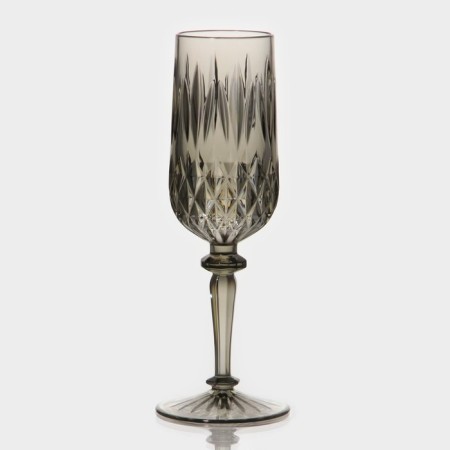 Glass "Frances", 200 ml, 7.6 × 21.5 cm, brown color