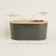 Metal breadstone with a bamboo lid SL Home “CACE”, 2 items: Bread 36 × 20 × 15.5 cm, knife length 28.3 cm