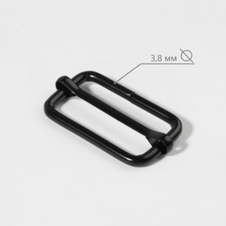 The buckle is regulatory, the inner width is 37.5 mm, the thickness is 3.8 mm, 5 pcs, the color is matte black-1