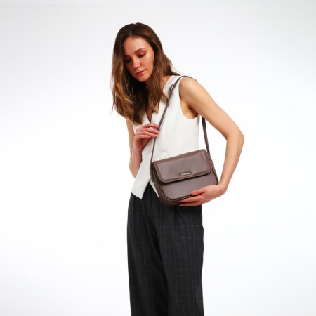 Women's bag Textura, messenger, small size, brown color