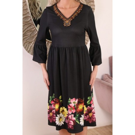 Women's dress, size 48, black color-12