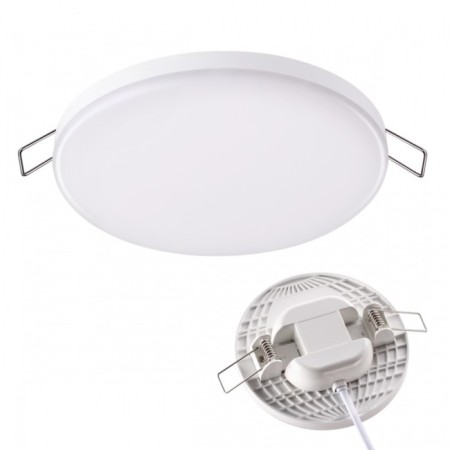 Lamp built -in Novotech. Mon, 24W, LED, 32x223x223 mm, white color