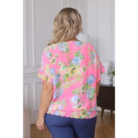 Female blouse, size 56, pink color-5