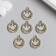 Decor for creativity metal, rhinestones "Smiley" gold 1.5x1.8 cm