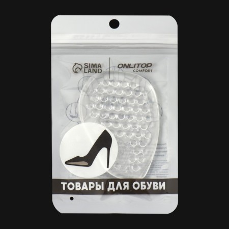 Half -slips for shoes, with a tread, silicone, 9.5 × 6.3 cm, pair, color transparent-4