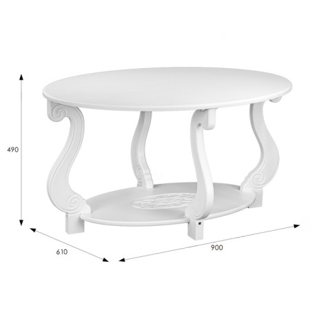 Table Journal Ovation (M) Light, 900x610x490, White-1