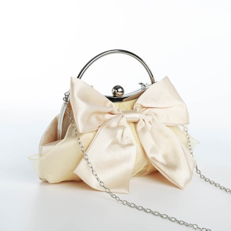 Clamp bag on the farmar, beige color-1