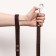Leather leather single -layer long, 2 m x 2 cm, brown