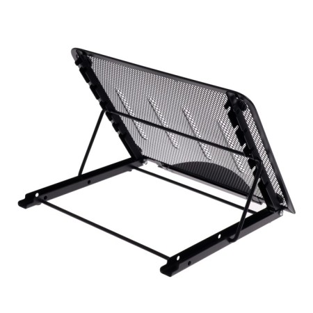 Standing for books, laptops, tablets, Brauberg "Germanium", 240 x 195 x 20 mm, black metal-2