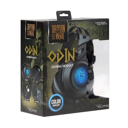 The headphones of Qumo Odin, game, microphone, 3.5+usb, 2.2m, backlight, black-7
