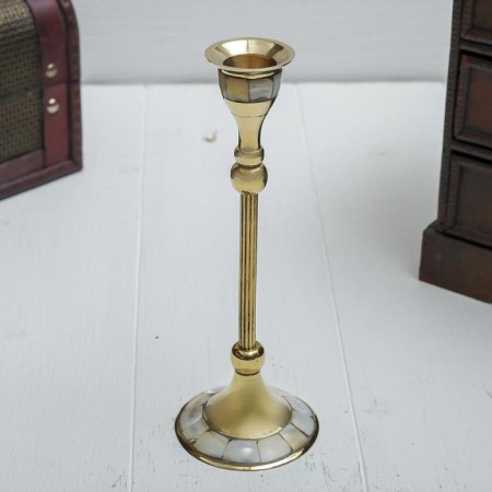 Climber "Statue" for 1 candle, brass 6.5x6.5x18 cm-1