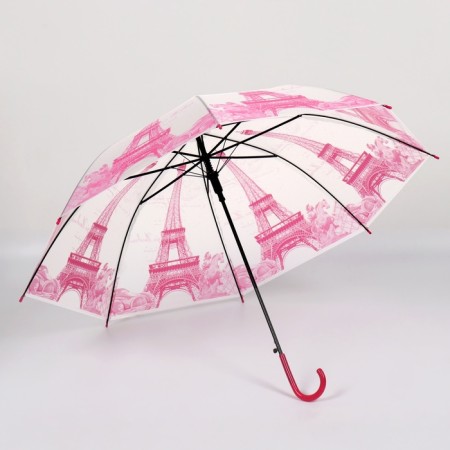 Umbrella - semi -automatic cane "Paris", 8 spokes, r = 46 cm, MIX drawing-2