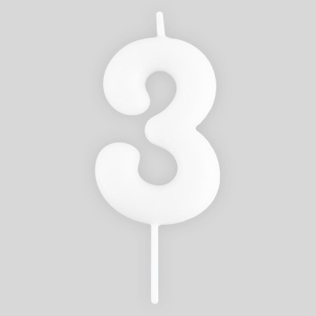 Свеча для торта, цифра «3» , светится в темноте, 4 х 10 см.-1