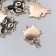 Decor for creativity Metal, enamel "Puke -eyed cat" Black 1.4x2 cm