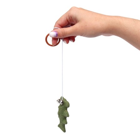 Toy - teaser for cats from cat mint "Fish -Young", with a ring on a finger, 8.5 cm-3