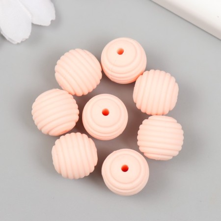 Busina Silicon "Round with a beam" Light pink d = 1.5 cm-1