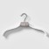 Shoulders - LadoM clothing hangers with anti -slip silicone insert, 39 × 1.2 × 19 cm, 3 pcs, white color