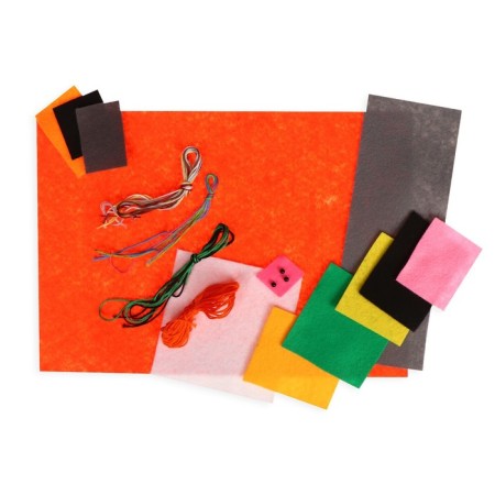 Set for creating a toy made of felt + coloring "Fashion Fox"-3