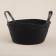 Basket for storage of handmade lauded "Louise", 33 × 33 × 16 cm, black color