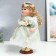 Doll Collectible Ceramics "Judith in a delicate-so-so-sole dress with flowers" 30 cm