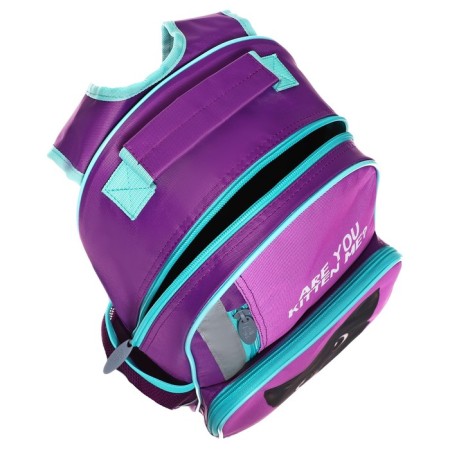 School backpack, 37 x 26 x 13 cm, ergonomic back, calligrata orth "Cat Black"-14