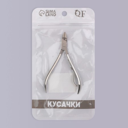 Manicure nippers for cuticle, 9.5 cm, blade length - 10 mm, in a case, silver color-5