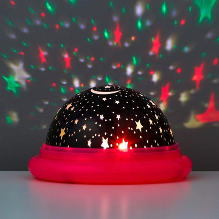 Night Projector "Flying Base" LED 2 modes from 3AAA/usb MIX 11x11x6.5 cm-3