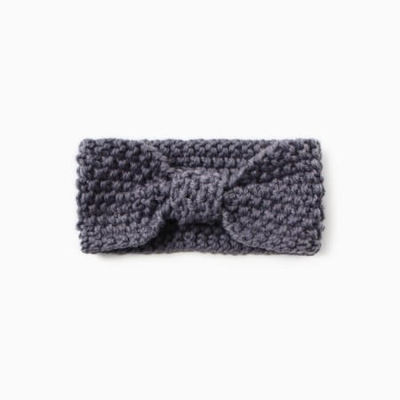 Knitted bandage for a girl crumb I, rr 17 cm, gray
