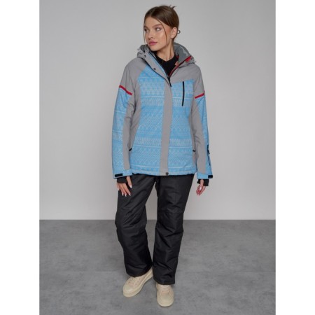 Ski jacket female winter, size 46, blue color-7