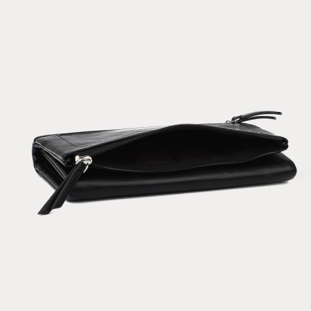 Women's wallet on magnets, black color-2