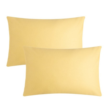 Set of pillowcases "Ethel", 50x70 cm - 2 pcs, yellow, 100% cotton, calico