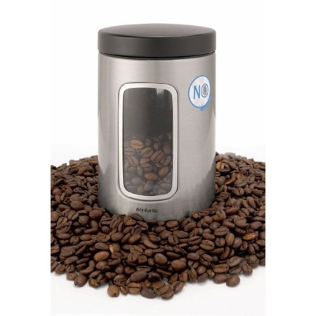 Container for bulk products of Brabantia, with a window, a steel -matte color 1.4 liters-1