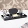 Set of desktop stationery 6B1 with a business card holder and hours, a black tree