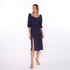 Women's dress, dark blue color, size 46