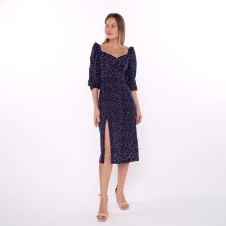 Women's dress, dark blue color, size 46