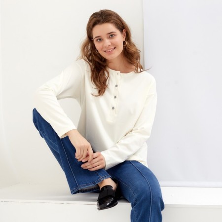 Women's Longsliva Minaku: Basic Line Ecrew color, rr 42-3