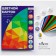 Cardboard of color A4, 15 sheets, 15 colors, in the Rainbow folder, gold+silver, coated 240 g/m2