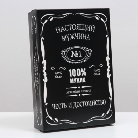 Gift box, cover is, the team "100% man", 30 x 20 x 7 cm