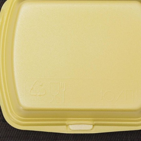 Disposable lunch box, 24.7 × 20.6 × 7 cm, 1 section, yellow color-3