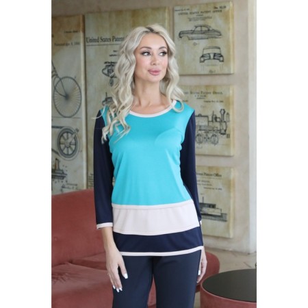 Female jumper, size 46, turquoise color-10