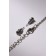 Set 2 objects: Earrings of the pendant "openwork" Vivaldi, white-blue color in silver, 50 cm