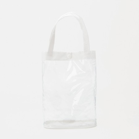 Cosmetic bag on the button, white/transparent color-2