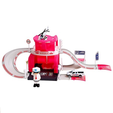 Parking "Ambulance Station", with a metal machine and helicopter-2