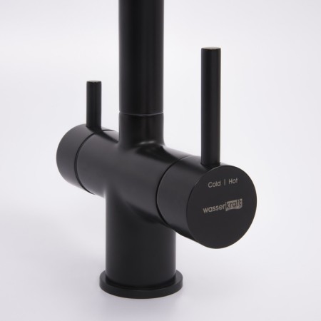 Kitchen mixer Wasserkraft A8367, double -leaf, with access to drinking, black-7