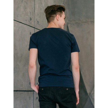 Male T -shirt, size 44, black color-4