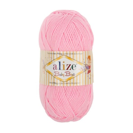 Yarn "Baby Best" 10% bamboo, 90% acrylic 240m/100g (191 pink)-1