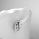 Earrings Metal "drop" acacia, color silver