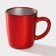 Glass mug, 340 ml, color red metallic